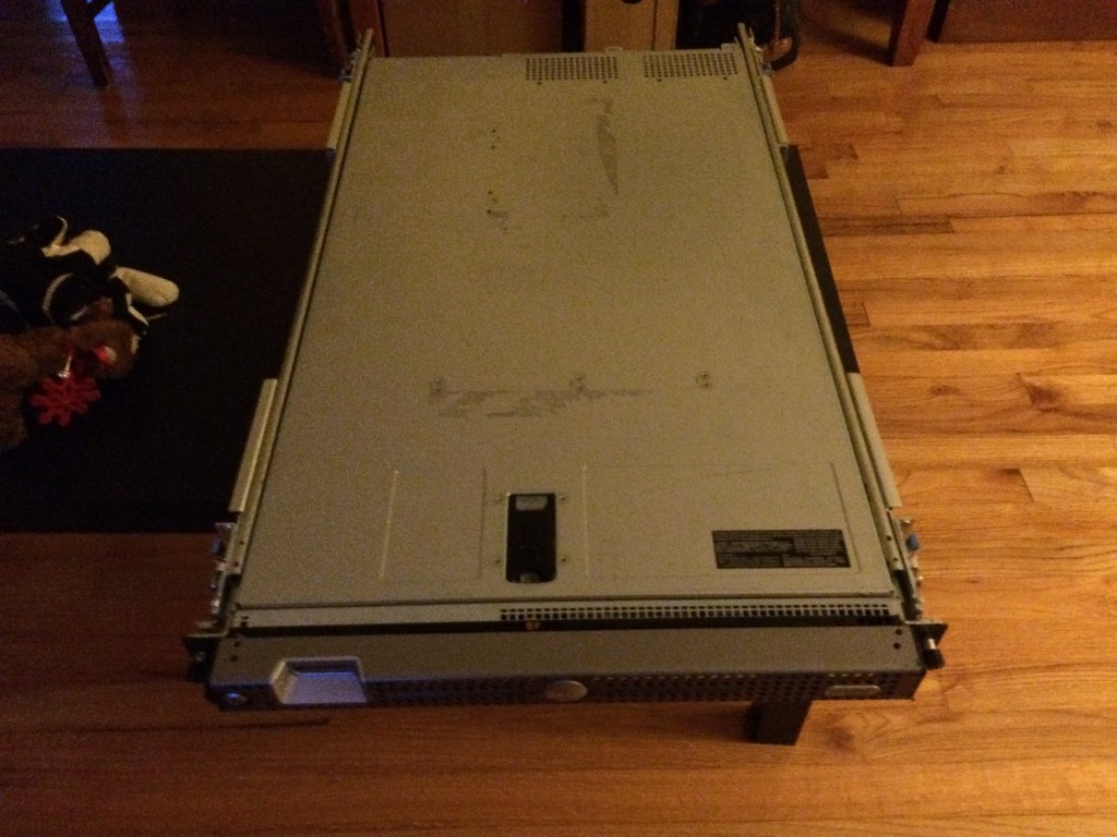This monstrous server, a.k.a Dell Poweredge 1950. Me getting it online is another story!